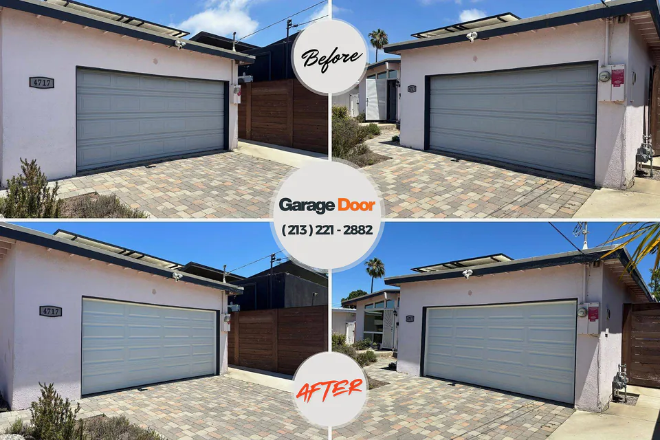 Before and after: garage door repair Apollo, PA